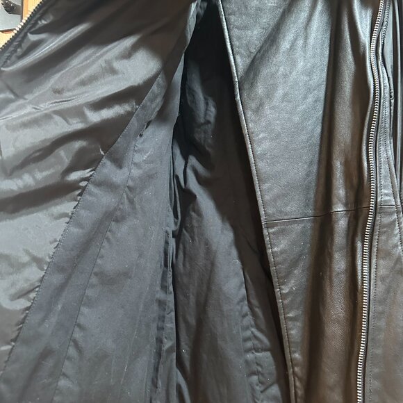 Michael Kors Moto Coat with Asymmetrical Front Zipper & Faux Fur Collar Size M - Picture 7 of 12